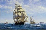 unknow artist Seascape, boats, ships and warships. 111 oil painting on canvas